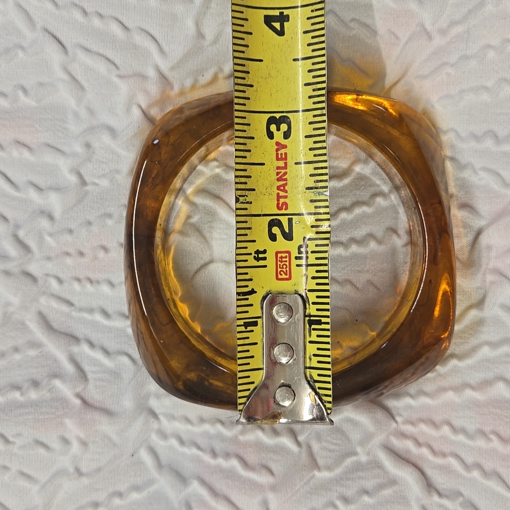 Tortoise Square Bangle - Picture 2 of 3